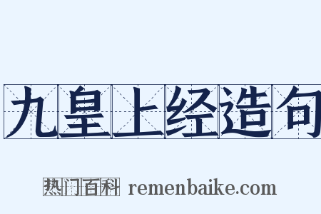 九皇上经造句是什么意思的图片